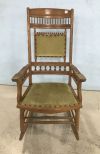 Vintage Oak Arm Chair Rocker