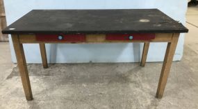 Painted Farm Style Wood Table