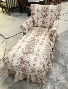 Floral Upholstery Skirted Lounger