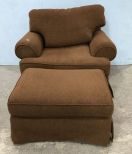 Large Craftmaster Upholstered Chair and Ottoman