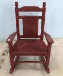 Painted Red Child's Rocker