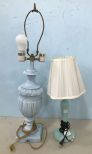 Two Painted Table Lamps
