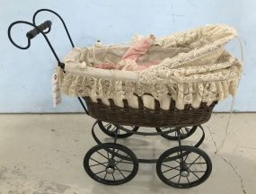 Vintage Style Child's Doll Stroller