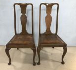 Pair of Antique Queen Anne Side Chairs