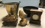 Decorative Bucket, Compote, Clock, Trinket, and Pineapple