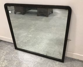 Vintage Wood Square Mirror