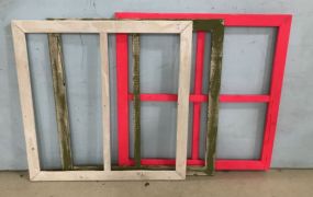 Three Painted Wood Panels