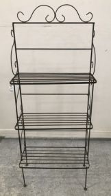 Rustic Metal Small Baker's Rack