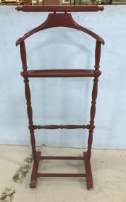 Red Painted Butler Valet Stand