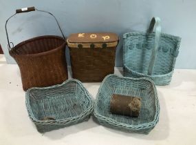 Five Woven Decor Baskets