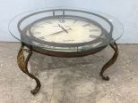 Rustic Metal Round Coffee Table