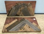 Two Home Made Wood Mountain Plaques