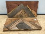 Two Home Made Wood Mountain Plaques