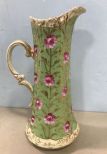 Beautiful Bavarian Style Hand Painted Rose Pitcher