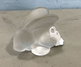 Sevres Glass Rabbit Paperweight