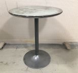 Industrial Style Metal Round Pedestal Table