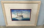 Frame Fishing Boat Watercolor by John Gorday