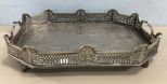 Ornate Silver Plated Footed Tray