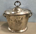 Large Silver Plate Handled Bucket