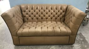 Beige Chesterfield Style Sofa