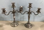 Pair of Silver Plate Candelabras