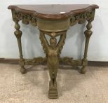 Vintage Figural Demi Lune Wall Console