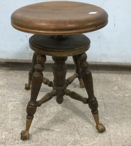 Antique Claw Foot Piano Stool