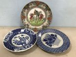 Royal Doulton Plate and Blue White Oriental Plates