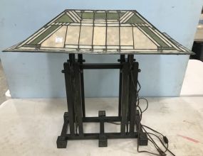 Unique Replica Slag Glass Lamp