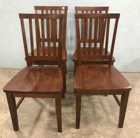 Four Modern Farm Style Dining Chairs