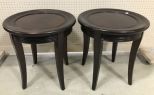 Pair of Modern Round Top End Tables