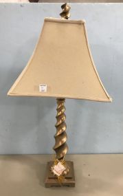 Gold Gilt Modern Twist Table Lamp