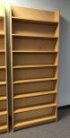 Oak Finish Wall Mount Bookcase