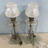 Vintage Globe Glass Table Lamps