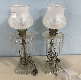 Vintage Globe Glass Table Lamps