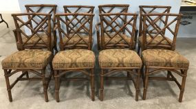 Eight Bamboo Style Dinning Chairs