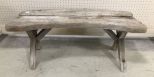 Antique Primitive Hand Made Bench