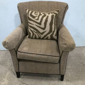 Upholstered Cheetah Cotton Club Style Setting Chair