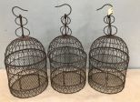 Three Decorative Hanging Bird Cages