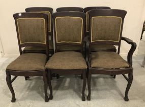 Six of Antique Oak Dinning Chairs