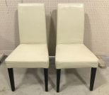 Pair of Faux Leather Side Chairs