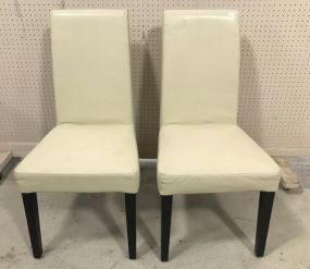 Pair of Faux Leather Side Chairs