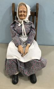 Ceramic Granny Figurine in Rokcer