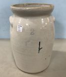 No. 2 Stoneware Pottery Crock