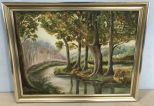 River Landscape Painting by Thelma Triche