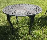 Ornate Aluminum Outdoor Side Table