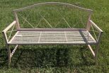 White Metal Outdoor Bench