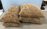 Four Upholstered Down Pillows
