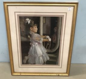 Modern Decor Girl Print Framed