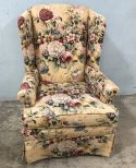 Floral Pattern Wing Back Arm Chair